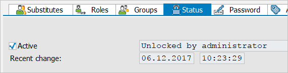 Status after initial activation