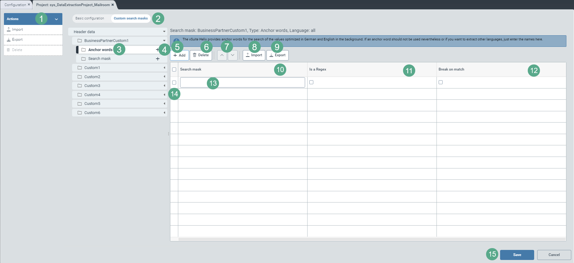 Helix Konfig Capture V2 Extraktion_Mailroom_custom_anchor words_search masks_Posnr.EN